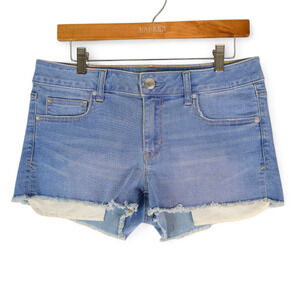 American Eagle Shorts Womens 10 Cut Off Denim Shortie Stretch Booty Hot Pants